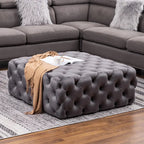 Extra Large Square Coffee Table Chesterfield Upholstered Footstool Pouffe Foot Stool Seat 70x70cm