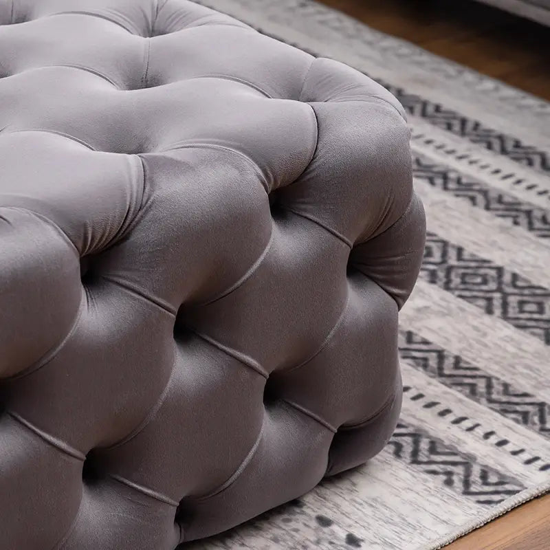 Extra Large Square Coffee Table Chesterfield Upholstered Footstool Pouffe Foot Stool Seat 70x70cm