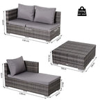 Outsunny 3PC Garden Furniture Storage Sofa Set