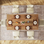 63-Inch Vintage Dark Brown Executive Desk – Farmhouse Style Wood Table for Home Office, Study, or Dining