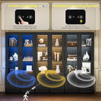 Display Cabinet with Acrylic Glass Doors, Curio Cabinet with 3 Shelves