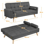 3-Seater Fabric Upholstered Sofa Bed