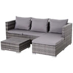 Outsunny 3PC Garden Furniture Storage Sofa Set