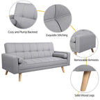 3-Seater Fabric Upholstered Sofa Bed