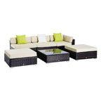 Outsunny 6 PC Sofa Coffee Table Set