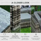 Outsunny 6 PC Sofa Coffee Table Set