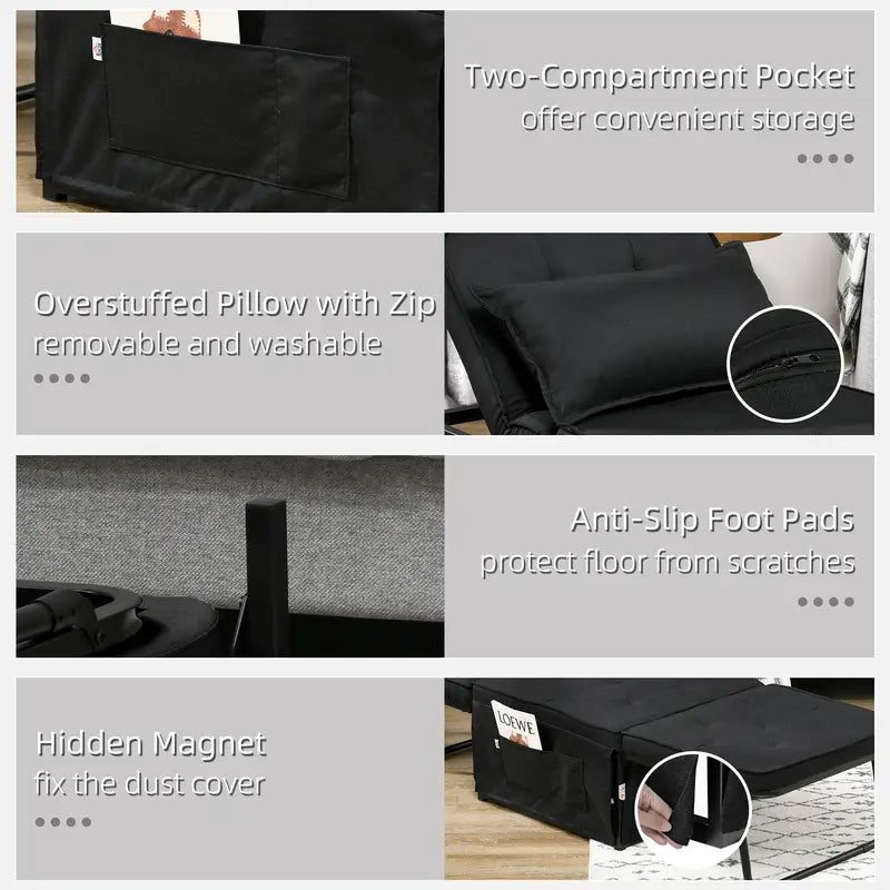 4-in-1 Convertible Sleeper Chair